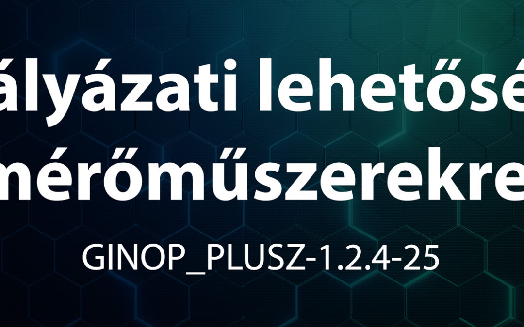 Elindult a GINOP-Plusz-1.2.4-25 támogatás